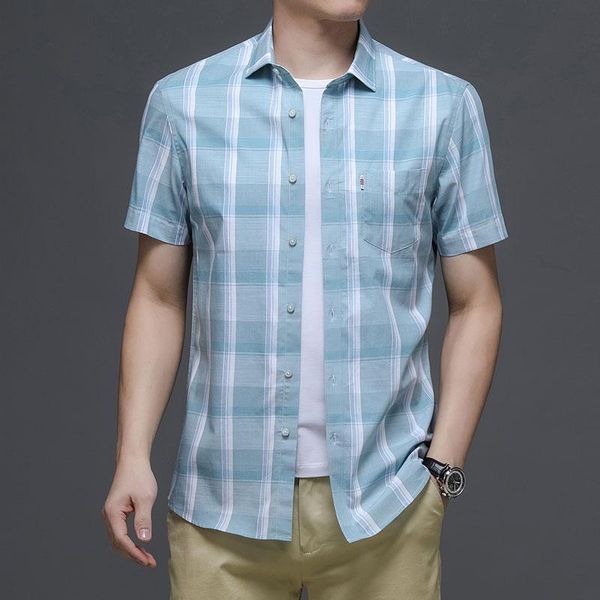 summer men's shirt with short sleeves plaid and high-end business leisure travelers middle-aged wash wear casual shirts, White;black
summer men's shirt with short sleeves plaid and high-end business leisure travelers middle-aged wash wear casual shirts, White;black