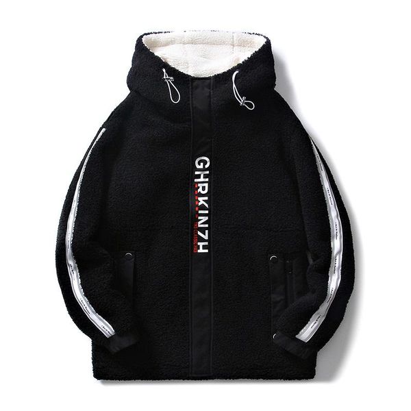 men's down & parkas lambswool winter jacket 2021 men drawstring pockets zipper hooded high street warm couple streetwear, Black
men's down & parkas lambswool winter jacket 2021 men drawstring pockets zipper hooded high street warm couple streetwear, Black