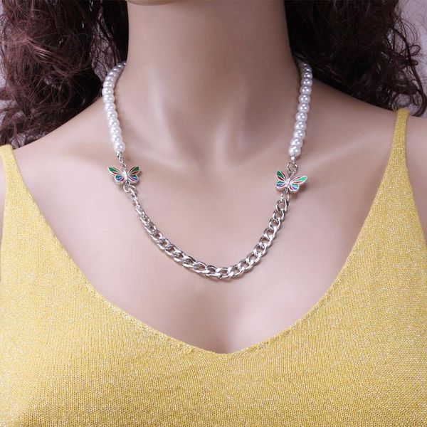 chains butterfly pearl necklace for women jewelry choker collier collares para mujer kpop bijoux femme chain colar fashion streetwear, Silver
chains butterfly pearl necklace for women jewelry choker collier collares para mujer kpop bijoux femme chain colar fashion streetwear, Silver