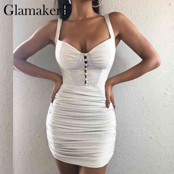 glamaker lurex white bodycon dress women sleeveless v neck summer party club mini dress elegant female pleated short dress 210414, Black;gray
glamaker lurex white bodycon dress women sleeveless v neck summer party club mini dress elegant female pleated short dress 210414, Black;gray