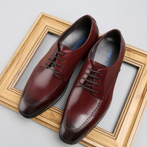 brand designer men dress shoes genuine leather business wedding party mark thread lace up office formal mens g211, Black
brand designer men dress shoes genuine leather business wedding party mark thread lace up office formal mens g211, Black