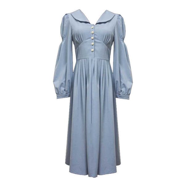 perhaps u vintage dress light blue button long sleeve midi dress chiffon autumn puff sleeve mid-calf d2054 210529, Black;gray
perhaps u vintage dress light blue button long sleeve midi dress chiffon autumn puff sleeve mid-calf d2054 210529, Black;gray