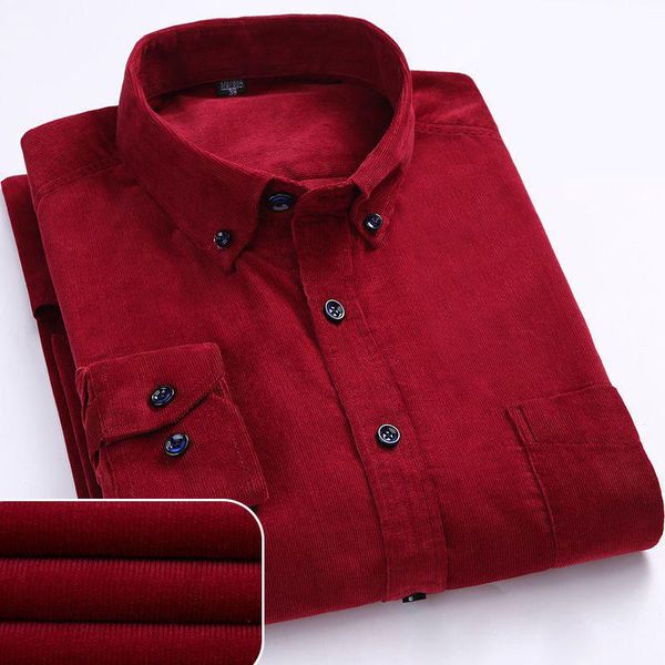 men's casual shirts men 2021 spring autumn fashion brand japan style slim fit vintage corduroy shirt male loose long sleeve, White;black
men's casual shirts men 2021 spring autumn fashion brand japan style slim fit vintage corduroy shirt male loose long sleeve, White;black