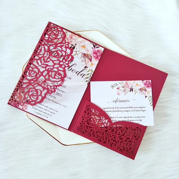 burgundy wedding party invitations with rsvp card and envelope greeting cards 
burgundy wedding party invitations with rsvp card and envelope greeting cards