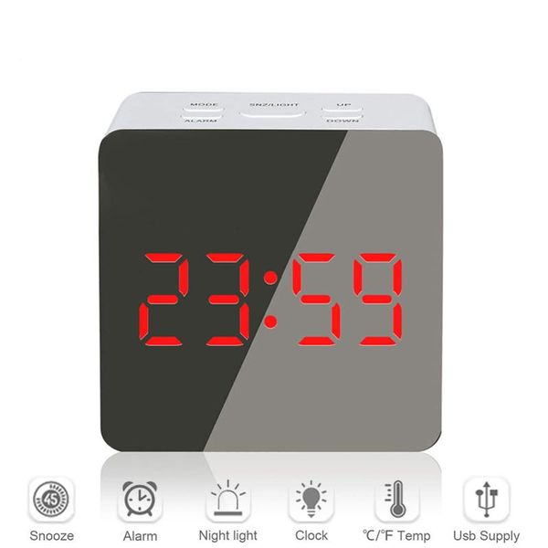 other clocks & accessories led mirror digital alarm clock red light large screen display time temperature multifunction home decoration
other clocks & accessories led mirror digital alarm clock red light large screen display time temperature multifunction home decoration