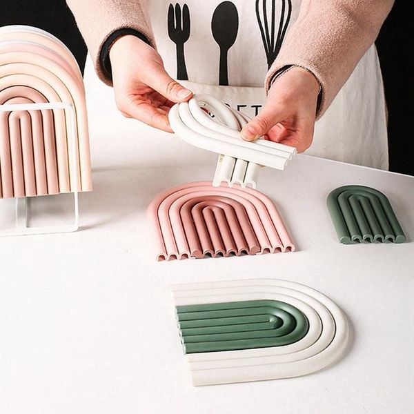 mats & pads nordic style silicone rainbow coasters insulation cup mat plate non slip placemat home decor kitchen accessories
mats & pads nordic style silicone rainbow coasters insulation cup mat plate non slip placemat home decor kitchen accessories