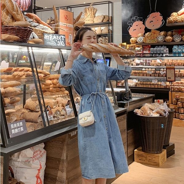 casual dresses denim girl's dress fancy spring single breasted thin midi vintage preppy sweet long sleeve blue 4tbm, Black;gray
casual dresses denim girl's dress fancy spring single breasted thin midi vintage preppy sweet long sleeve blue 4tbm, Black;gray