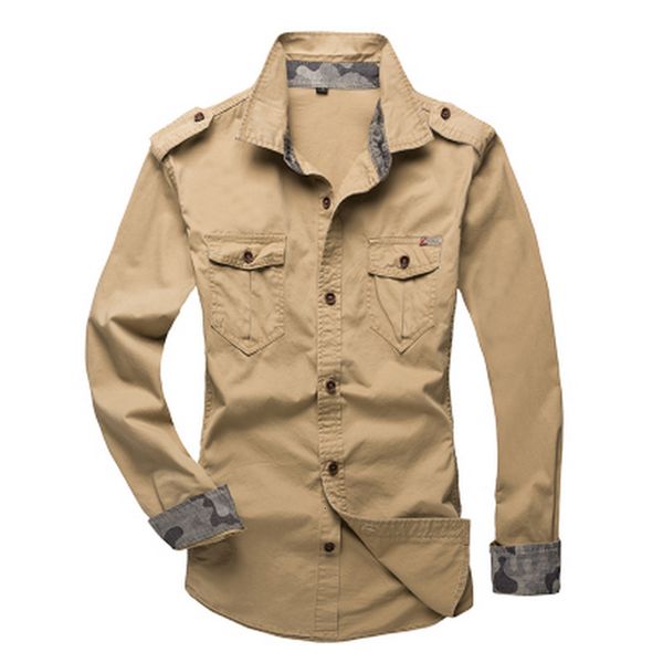 men's casual shirts outdoors spring autumn tooling men long sleeve shirt loose lining cotton clothes washing cargo ov, White;black
men's casual shirts outdoors spring autumn tooling men long sleeve shirt loose lining cotton clothes washing cargo ov, White;black