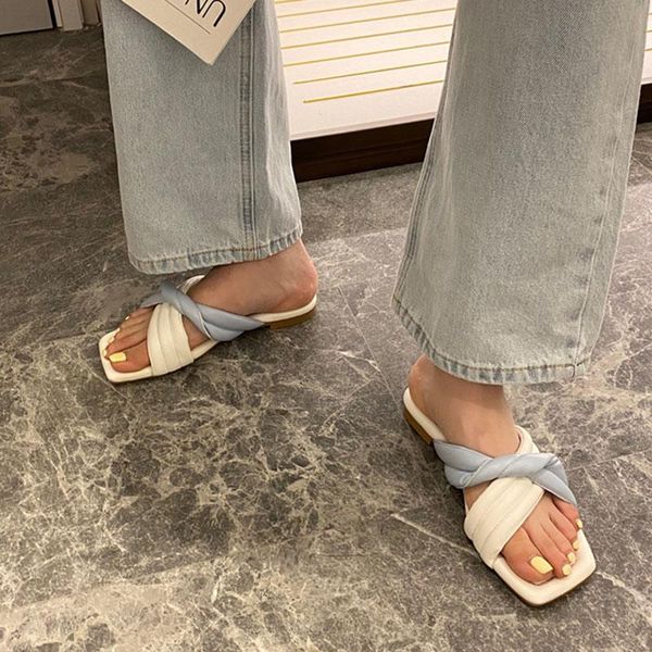 slippers teahoo retro square head women fashion cross strap open toe flat outdoor casual shoes beach zapatos mujer, Black
slippers teahoo retro square head women fashion cross strap open toe flat outdoor casual shoes beach zapatos mujer, Black