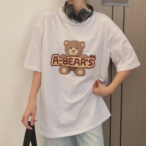 women's t-shirt cgc summer kawaii cartoon printing woman t-shirts korean style casual female oversized short sleeve cotton tees, White
women's t-shirt cgc summer kawaii cartoon printing woman t-shirts korean style casual female oversized short sleeve cotton tees, White