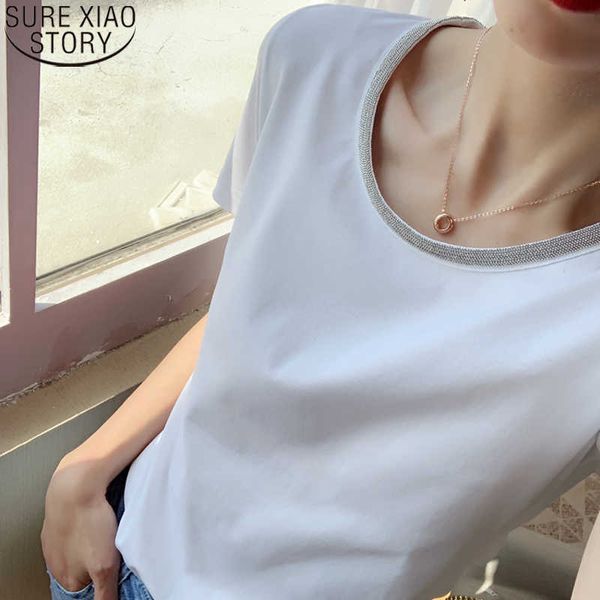 office lady cotton t-shirt women summer korean fashion tshirt white o-neck short sleeve black tees solid clothes 14871 210527
office lady cotton t-shirt women summer korean fashion tshirt white o-neck short sleeve black tees solid clothes 14871 210527