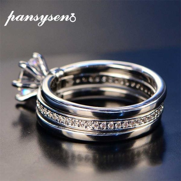 pansysen 7mm round white 3a zircon ring set genunie 925 silver jewelry classic promise bridal engagement wedding rings for women 211217, Slivery;golden
pansysen 7mm round white 3a zircon ring set genunie 925 silver jewelry classic promise bridal engagement wedding rings for women 211217, Slivery;golden