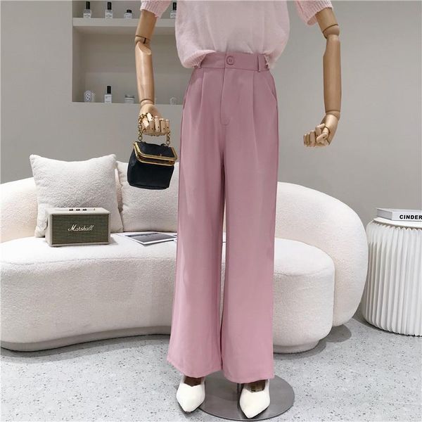 women's spring summer 2021 niche design fashion versatile casual loose straight high waist suit pants show thin wide leg & capris, Black;white
women's spring summer 2021 niche design fashion versatile casual loose straight high waist suit pants show thin wide leg & capris, Black;white