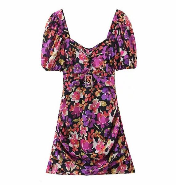 french spliced diamond buckle sashes floral print retro women ruched short sleeve mini party es vestidos, Black;gray
french spliced diamond buckle sashes floral print retro women ruched short sleeve mini party es vestidos, Black;gray