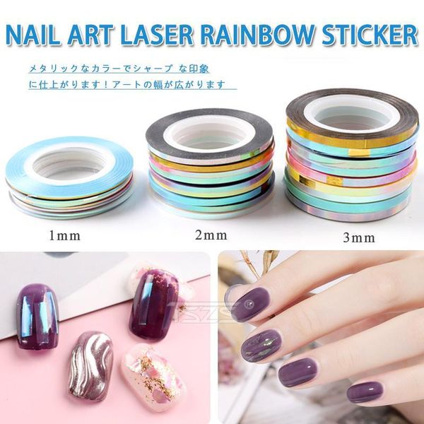design 9 colors/set nail art laser rainbow sticker decals holographic self adhesive line tape for acrylic1, Black
design 9 colors/set nail art laser rainbow sticker decals holographic self adhesive line tape for acrylic1, Black