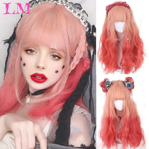 synthetic wigs lm long ombre colorful cosplay lolita harajuku wig with bangs natural wavy pink purple blue orange daily, Black
synthetic wigs lm long ombre colorful cosplay lolita harajuku wig with bangs natural wavy pink purple blue orange daily, Black