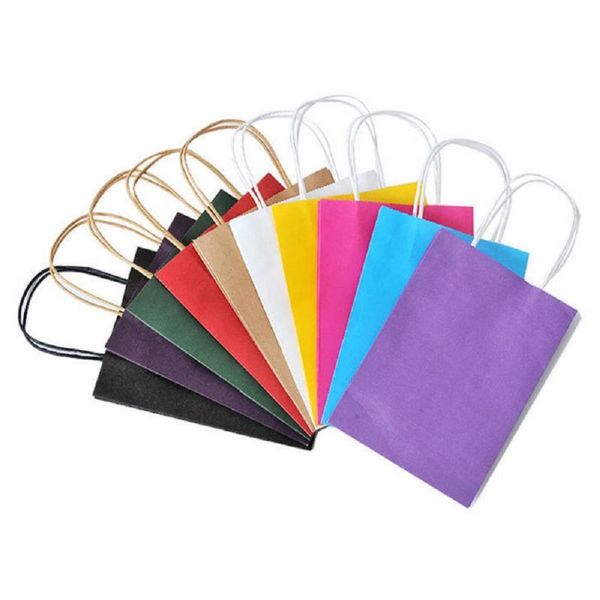 gift wrap recyclable 10 colors party bags kraft paper with handle shopping bag wedding easter packaging
gift wrap recyclable 10 colors party bags kraft paper with handle shopping bag wedding easter packaging