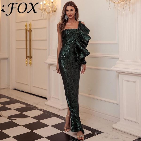 casual dresses ifox fashion slash neck sleeveless party for women zipper back green sequined maxi dress with high side split, Black;gray
casual dresses ifox fashion slash neck sleeveless party for women zipper back green sequined maxi dress with high side split, Black;gray