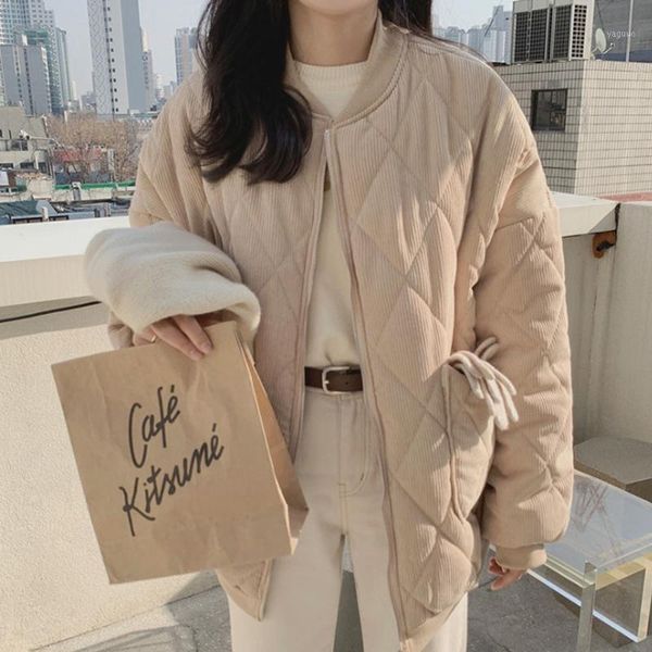 women's down & parkas corduroy autumn and winter korean version of the cotton jacket women loose thick padded zipper oversize vintage c, Black
women's down & parkas corduroy autumn and winter korean version of the cotton jacket women loose thick padded zipper oversize vintage c, Black