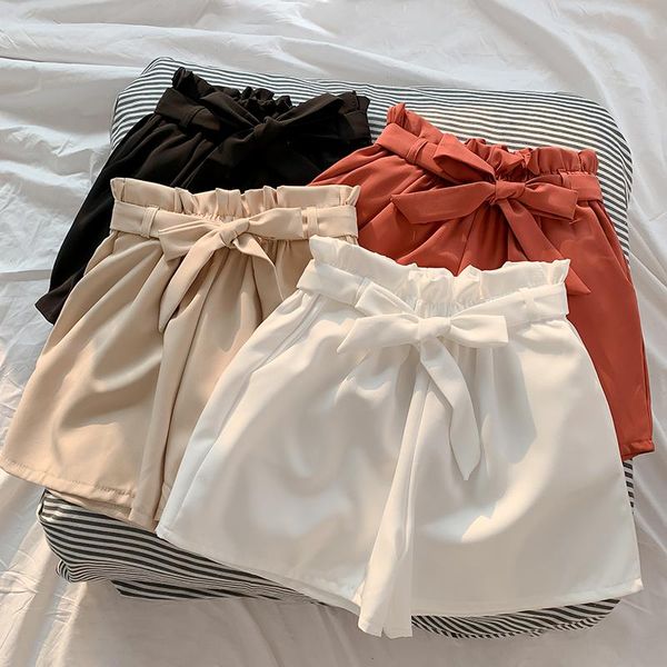 women's shorts korean solid women kawaii elasticity waist loose summer fashion bow lace up chic belt casual female zrk001, White;black
women's shorts korean solid women kawaii elasticity waist loose summer fashion bow lace up chic belt casual female zrk001, White;black