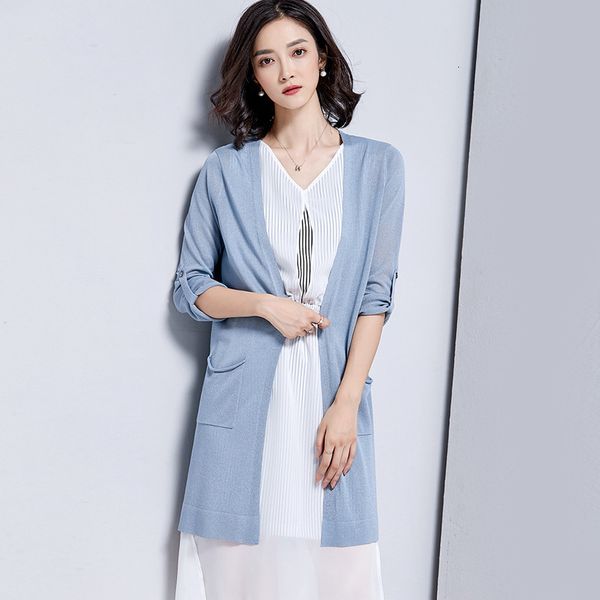 women's suits & blazers summer thin coat solid kint cardigans casual loose long sunscreen pull femme streetwear v55a, White;black
women's suits & blazers summer thin coat solid kint cardigans casual loose long sunscreen pull femme streetwear v55a, White;black