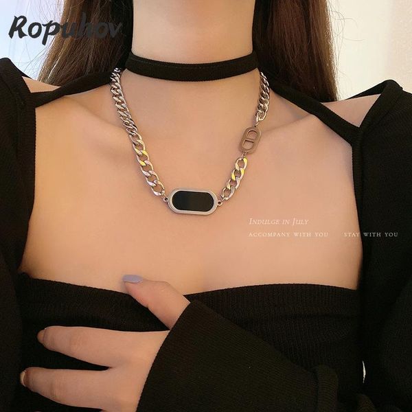 chains ropuhov 2021 korean trendy titanium steel necklace plus size thick chain metal pig nose neck fashion clavicle female, Silver
chains ropuhov 2021 korean trendy titanium steel necklace plus size thick chain metal pig nose neck fashion clavicle female, Silver