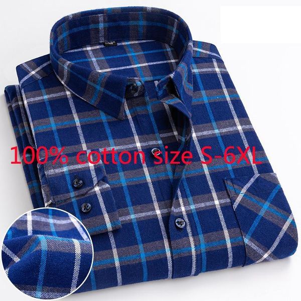 men's casual shirts arrival 100% cotton plaid spring and autumn men long sleeve thickened oversized flannel plus size s-4xl5xl 6xl, White;black
men's casual shirts arrival 100% cotton plaid spring and autumn men long sleeve thickened oversized flannel plus size s-4xl5xl 6xl, White;black