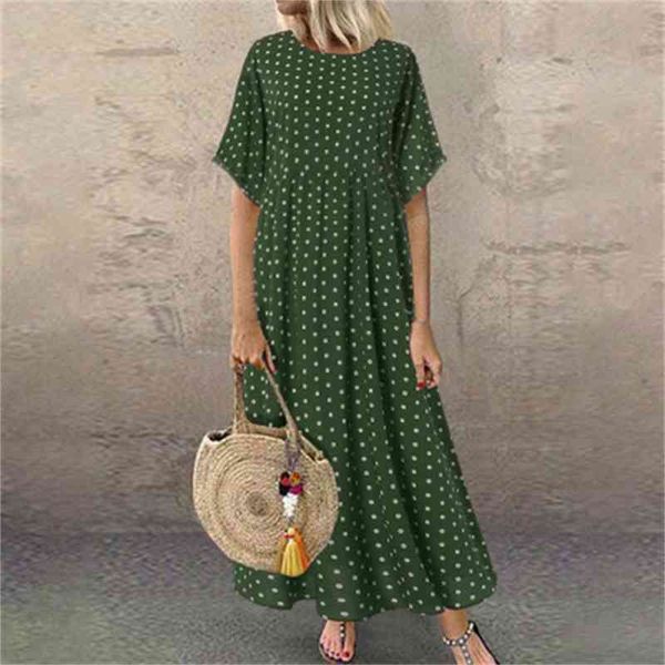 round neck 5 / 6 sleeve new women's with thin waist and printed dot solid color dress, White;black
round neck 5 / 6 sleeve new women's with thin waist and printed dot solid color dress, White;black