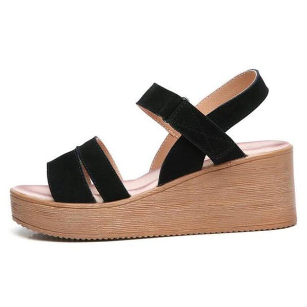 sandals summer fashion platform cow suede leather women flats wedges non-slip shoes sandalia feminina kl169, Black
sandals summer fashion platform cow suede leather women flats wedges non-slip shoes sandalia feminina kl169, Black