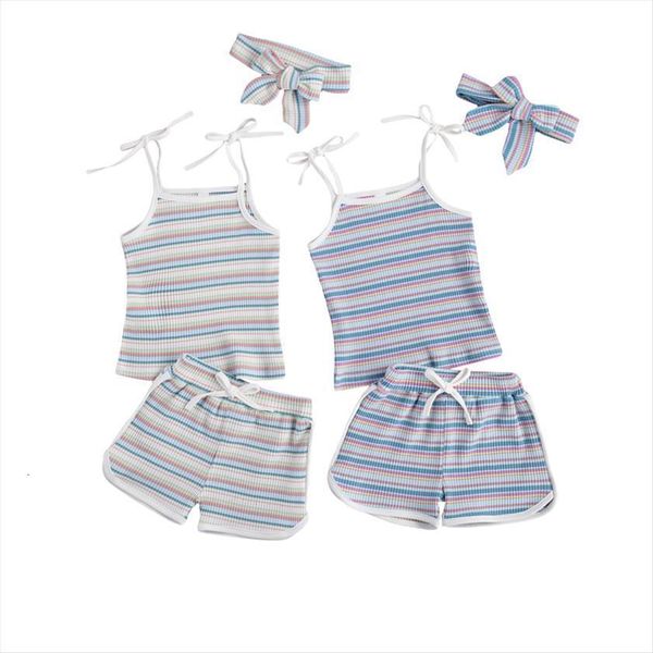 0 4y summer lovely baby girls clothes sets 3pcs rainbow striped print sleeveless vest shorts headband, White
0 4y summer lovely baby girls clothes sets 3pcs rainbow striped print sleeveless vest shorts headband, White