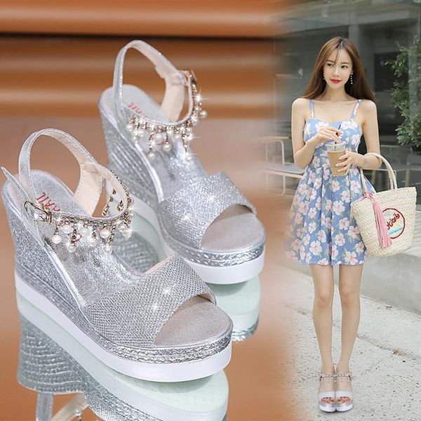 sandals 2021 summer shoes for woman wedge rhinestone women bling peep toe high heels ladies footwear sandal platform, Black
sandals 2021 summer shoes for woman wedge rhinestone women bling peep toe high heels ladies footwear sandal platform, Black