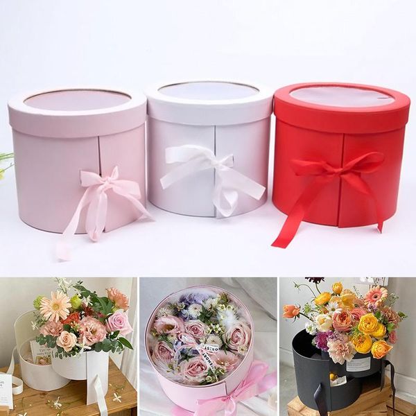 gift wrap 1pc round box double layers rotating flowers bouquet packaging boxes with clear window lid wedding party supplies
gift wrap 1pc round box double layers rotating flowers bouquet packaging boxes with clear window lid wedding party supplies