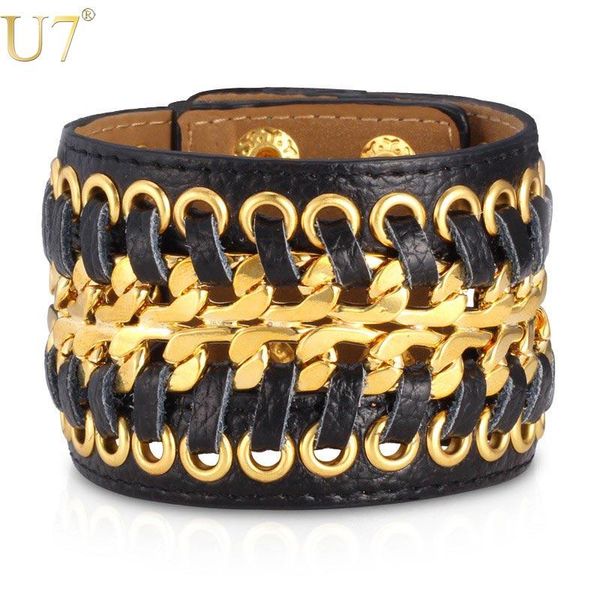tennis u7 leather bracelets genuine gold color jewelry womenmen gift trendy wide bracelet h499, Golden;silver
tennis u7 leather bracelets genuine gold color jewelry womenmen gift trendy wide bracelet h499, Golden;silver