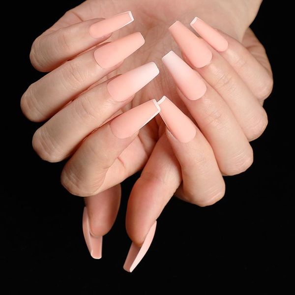 false nails 24pcs simple gradient color french style coffin fake white edge abs resin full cover press on to, Red;gold
false nails 24pcs simple gradient color french style coffin fake white edge abs resin full cover press on to, Red;gold
