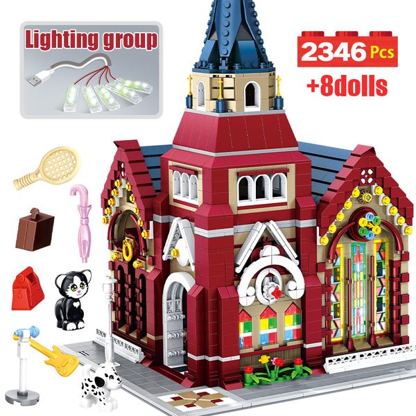 New 2346pcs City Street View Series Church Castle Bricks Friends House Model Architecture Building Blocks Toys for Children Gift
New 2346pcs City Street View Series Church Castle Bricks Friends House Model Architecture Building Blocks Toys for Children Gift