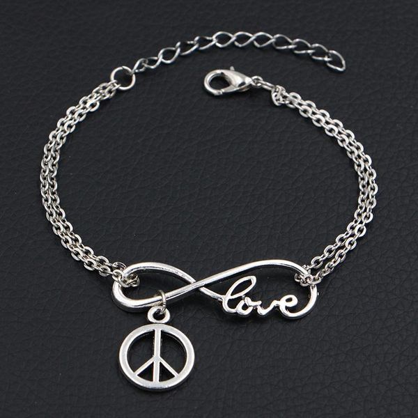 charm bracelets 2021 fashion women jewelry peace symbol charms diy handmade infinity love, Golden;silver
charm bracelets 2021 fashion women jewelry peace symbol charms diy handmade infinity love, Golden;silver