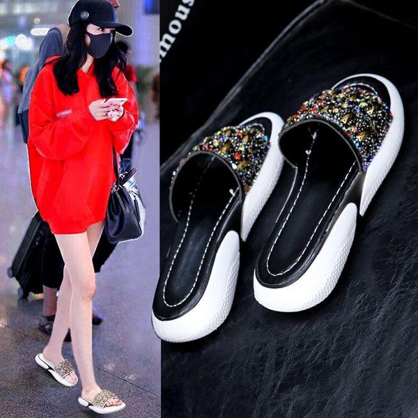 slippers word drag 2021 summer wear fashion beach casual shoes women's simple flat slip women, Black
slippers word drag 2021 summer wear fashion beach casual shoes women's simple flat slip women, Black