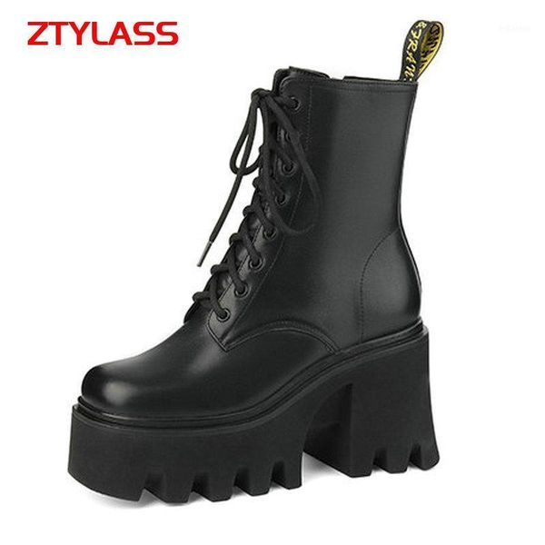 boots spring autumn platform leather women fashion thick high heel ankle square toe lacing zipper, Black
boots spring autumn platform leather women fashion thick high heel ankle square toe lacing zipper, Black