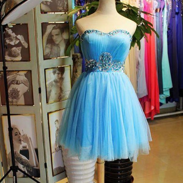 vintage blue tulle cocktail dresses crystal short party prom gowns homecoming dress arabic vestidos evening gown, Black
vintage blue tulle cocktail dresses crystal short party prom gowns homecoming dress arabic vestidos evening gown, Black