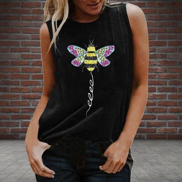 women's t-shirt oversized cute bee print tank pullover round neck sleeveless cotton casual pure simple summer zaraing y2k, White
women's t-shirt oversized cute bee print tank pullover round neck sleeveless cotton casual pure simple summer zaraing y2k, White