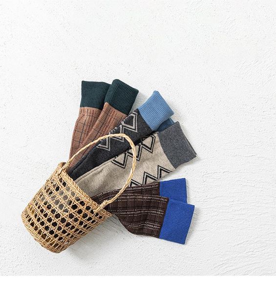 men's socks 1 pair and women's children's socks, tube spring autumn retro brown diamond plaid cotton piled, Black
men's socks 1 pair and women's children's socks, tube spring autumn retro brown diamond plaid cotton piled, Black
