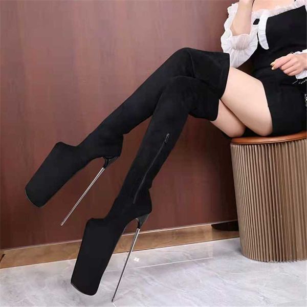 boots women's net red over the knee shoes transgender 30cm cm metal heels large size, Black
boots women's net red over the knee shoes transgender 30cm cm metal heels large size, Black