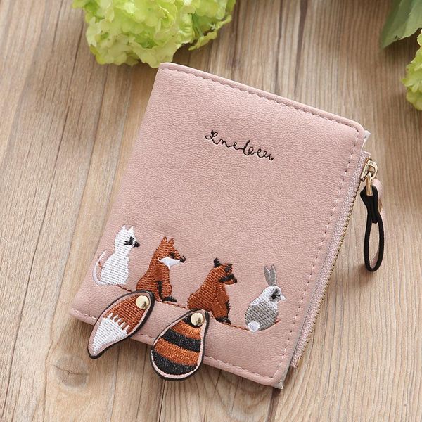 wallets women's wallet lovely cartoon animals short leather female small coin purse hasp zipper card holder for girls, Red;black
wallets women's wallet lovely cartoon animals short leather female small coin purse hasp zipper card holder for girls, Red;black