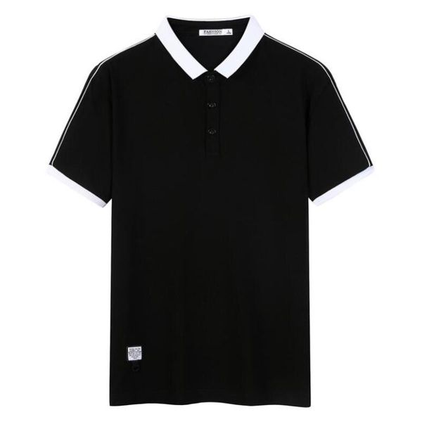 men's polos 2021 summer men shirts cotton short sleeve shirt clothes, White;black
men's polos 2021 summer men shirts cotton short sleeve shirt clothes, White;black