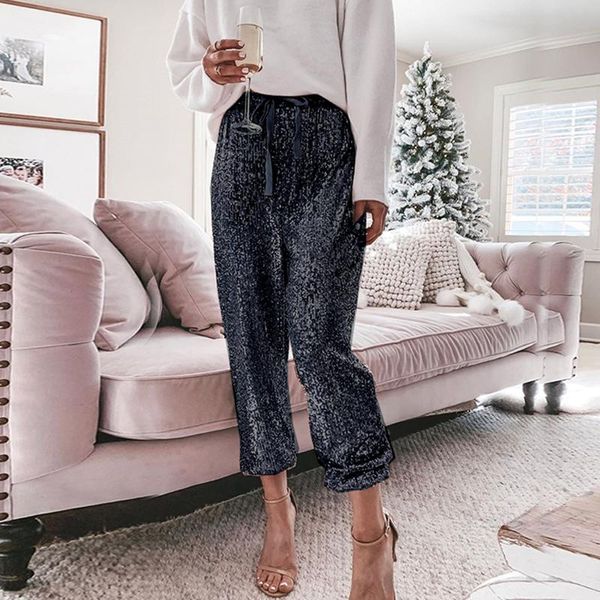 fashion black sequin shiny wide beam leg women trousers casual christmas party pants high waist up streetwear women's & capris, Black;white
fashion black sequin shiny wide beam leg women trousers casual christmas party pants high waist up streetwear women's & capris, Black;white