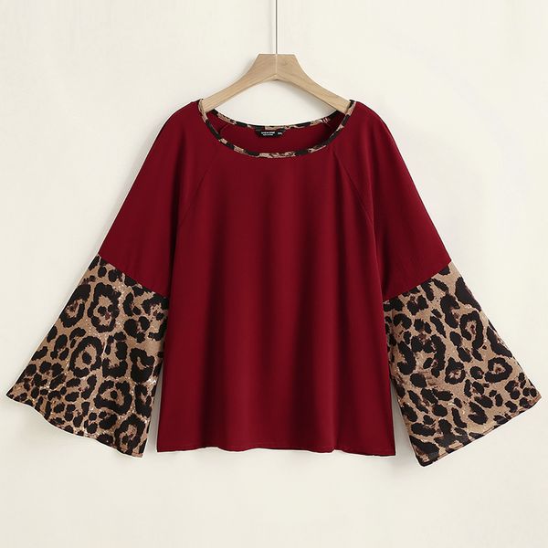 plus size dresses hy3637# leopard pattern splicing long sleeve t-shirt loose large wear
plus size dresses hy3637# leopard pattern splicing long sleeve t-shirt loose large wear