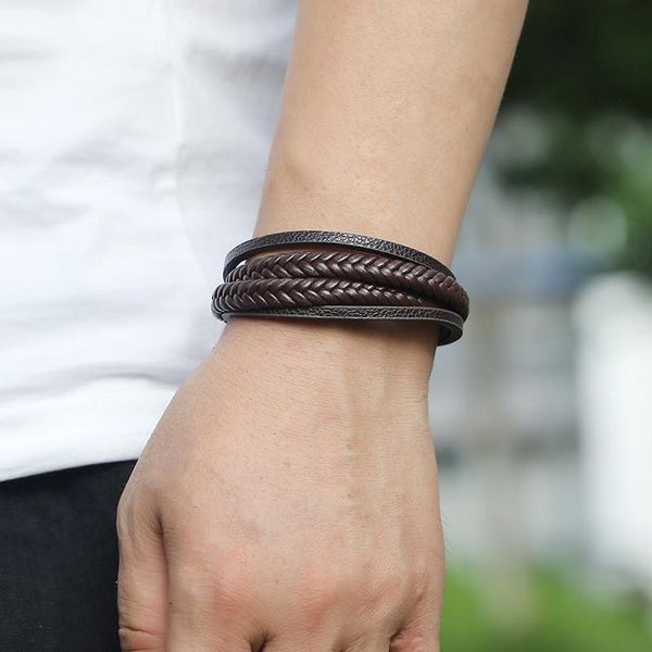 tennis fashion men leather bracelet handmade braided multilayer wrap braclet hidden safety magnetic braslet bangle male jewelry, Golden;silver
tennis fashion men leather bracelet handmade braided multilayer wrap braclet hidden safety magnetic braslet bangle male jewelry, Golden;silver