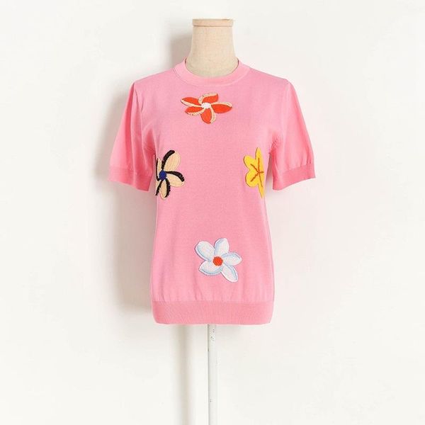 summer women flowers appliques sweaters korean o-neck short sleeve knitted pullover sweater black pink white a16 women's, White;black
summer women flowers appliques sweaters korean o-neck short sleeve knitted pullover sweater black pink white a16 women's, White;black