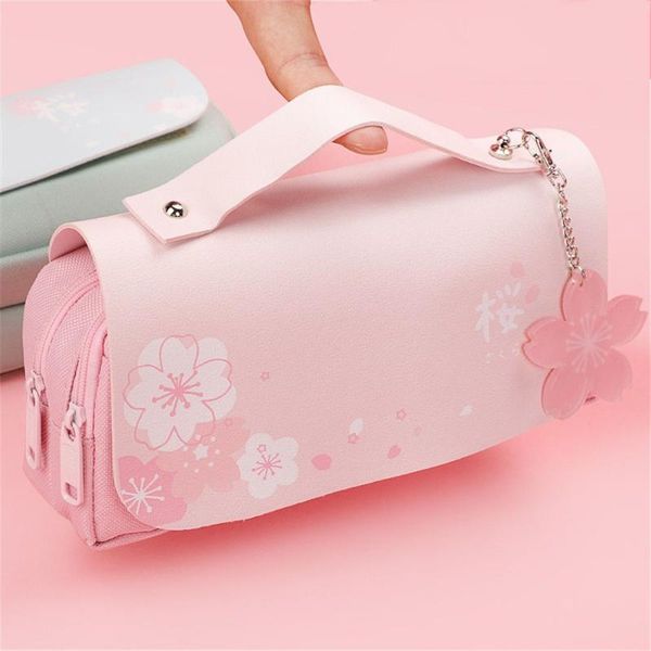 cosmetic bags & cases pu leather girl bag sakura double layer large capacity portable storage kawaii pencil case hairpin
cosmetic bags & cases pu leather girl bag sakura double layer large capacity portable storage kawaii pencil case hairpin