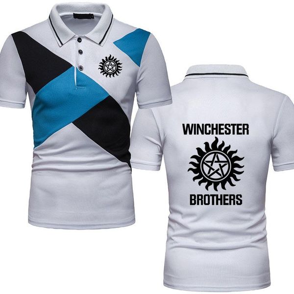 men's polos fashion casual summer breathable short sleeve business men shirt winchester anime print top, White;black
men's polos fashion casual summer breathable short sleeve business men shirt winchester anime print top, White;black